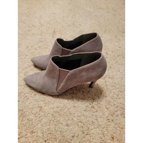 COLE HAAN GRAND OS Stiletto Ankle Boot Booties Gray Suede Leather Size 8B - Picture 3 of 7
